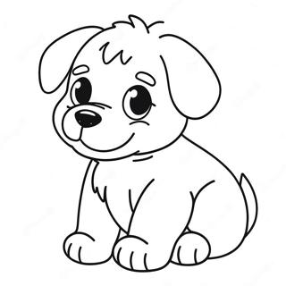 Halaman Mewarna Anak Anjing Comel Dan Gebu 73521 17032