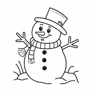 Halaman Mewarna Snowman Ceria 73549-17057