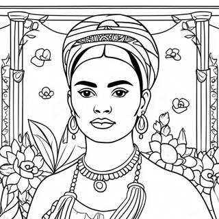 Frida Kahlo Halaman Mewarna