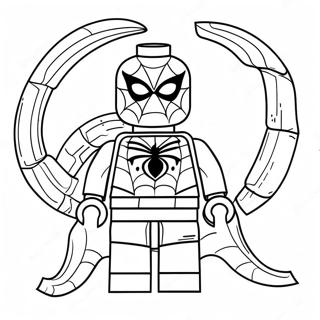 Lego Spiderman Halaman Mewarna