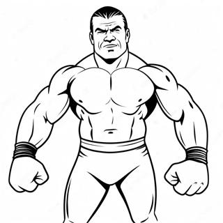 Halaman Mewarna Tracing Wrestler Wwe Dinamik 73830-17269