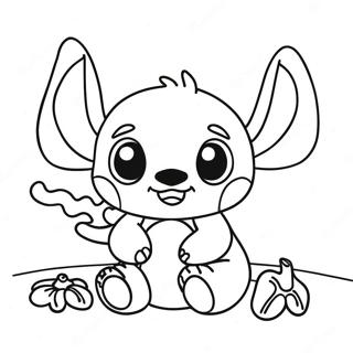 Halaman Mewarna Stitch Halloween Comel Halaman Mewarna
