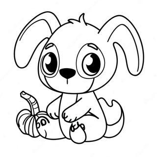Halaman Mewarna Stitch Halloween Menyeramkan Halaman Mewarna
