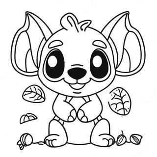Halaman Mewarna Stitch Halloween Lucu Halaman Mewarna
