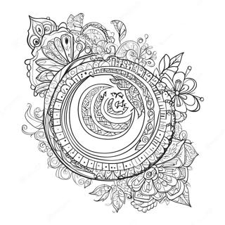 Halaman Mewarna Kaligrafi Islam Yang Berwarna Warni 74036-17435