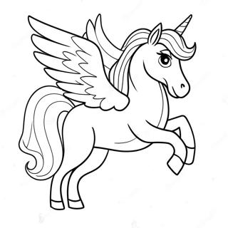 Halaman Mewarna Pegasus Anggun Dalam Senja 74114-17497