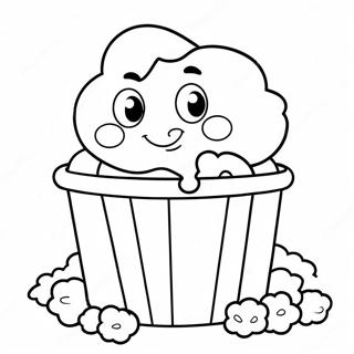 Halaman Mewarna Popcorn Kartun Comel 74371-17704