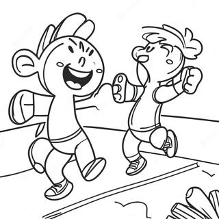 Halaman Mewarna Senaman Menyeronokkan 74421-17740