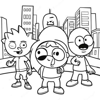 Halaman Mewarna Big City Greens Yang Cerah 74445 17753