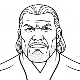 Halaman Mewarna Triple H Yang Dramatis Di Dalam Gelang 74523 17824