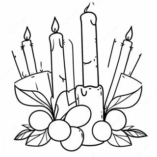 Halaman Mewarna Lilin Kwanzaa Meriah 74623-17889