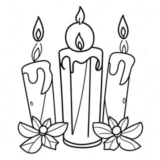 Halaman Mewarna Lilin Kwanzaa Meriah Halaman Mewarna