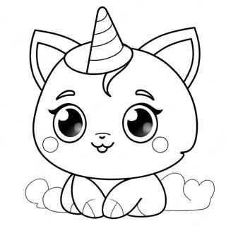 Halaman Mewarna Kucing Unicorn Halaman Mewarna