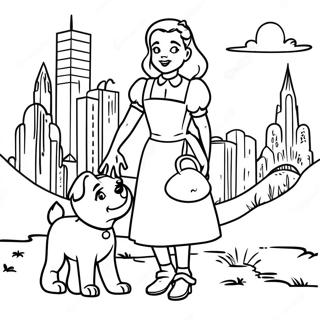 Halaman Mewarna Dorothy Dan Toto Di Kota Zamrud 74700-17950