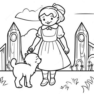Halaman Mewarna Dorothy Dan Toto Di Kota Zamrud 74700-17952