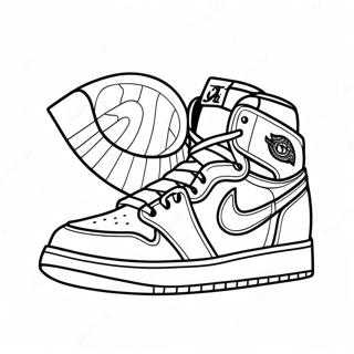 Halaman Mewarna Sneaker Jordan 1 Retro 74906-18115