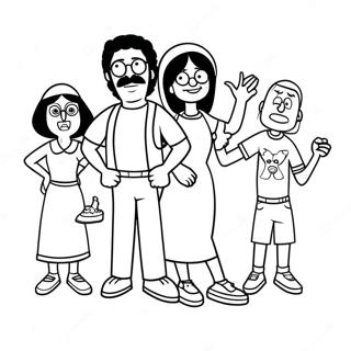 Halaman Mewarna Keluarga Bobs Burgers 74931-18130