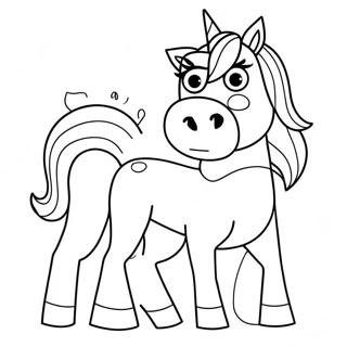 Halaman Mewarna Tina Belcher Dengan Unicorn 74934-18142