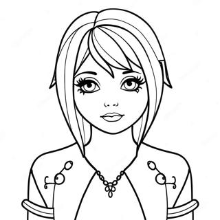 Halaman Mewarna Watak Emo Gothic Halaman Mewarna