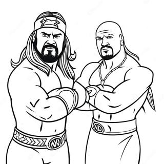 Halaman Mewarna Juara Pasukan Tag Wwe 75141-18301