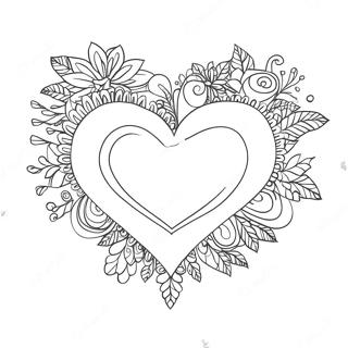 Halaman Mewarna Cinta Berbentuk Hati 75216-18355