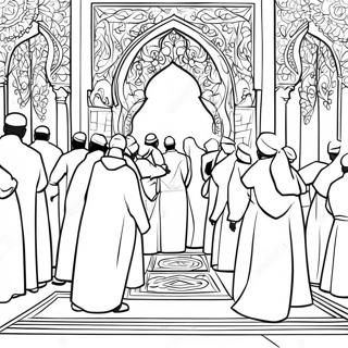 Halaman Mewarna Perhimpunan Solat Eid 75525-18597