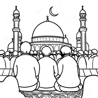 Halaman Mewarna Perhimpunan Solat Eid 75525-18599