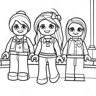 Halaman Mewarna Pengembaraan Lego Friends Yang Berwarna Warni 75858-18852