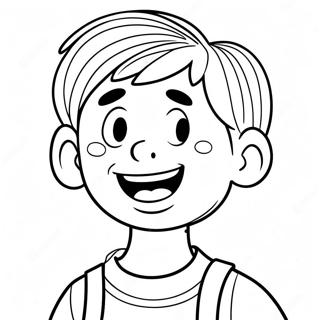 Halaman Mewarna Muka Lucu Greg Heffley 75884-18869