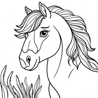 Halaman Mewarna Potret Kuda Liar Yang Menakjubkan 76271 19180