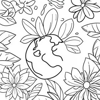 Bunga Berwarna Warni Dan Bumi Halaman Mewarna 76295-19194