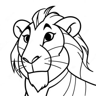 Halaman Mewarna Scar Dari The Lion King 76372 19257