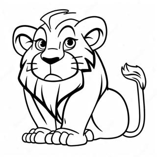 Halaman Mewarna Scar Dari The Lion King 76372 19259