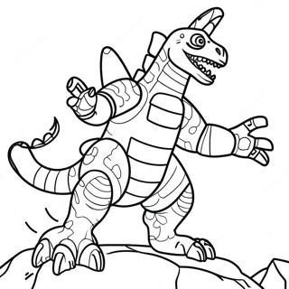 Halaman Mewarna Mechagodzilla 76421-19288