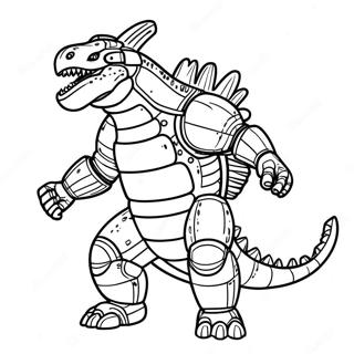 Halaman Mewarna Mechagodzilla Menggeram 76424 19298