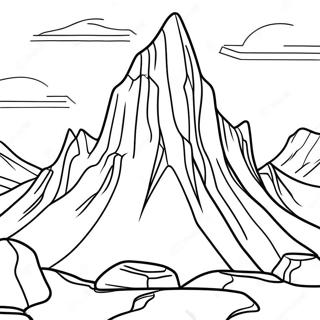 Halaman Mewarna Batu Gunung Bertepi 76501-19357