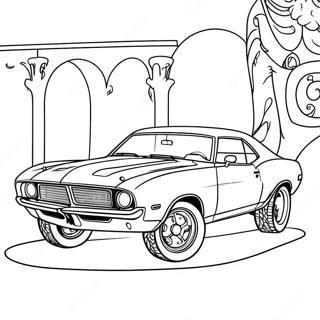 Halaman Mewarna Kereta Muscle Vintage 76525-19376