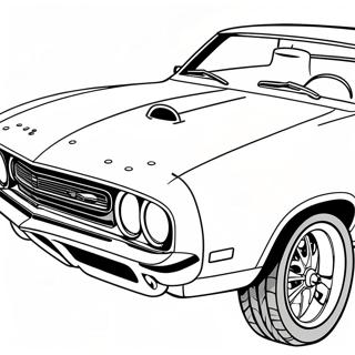 Halaman Mewarna Kereta Muscle Anggun 76526-19379