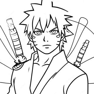 Halaman Mewarna Sasuke Dalam Mod Sage 76577 19422