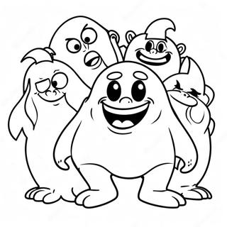 Halaman Mewarna Grimace Bersama Kawan 76781 19576