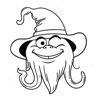 Halaman Mewarna Grimace Dengan Topi Lucu 76783 19584