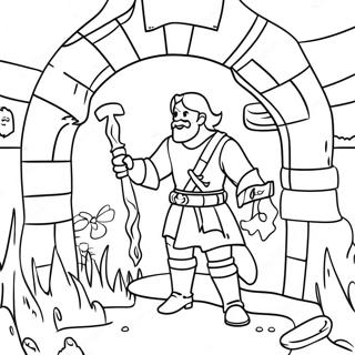 Halaman Mewarna Pengembaraan Dungeon Epik 76958-19695