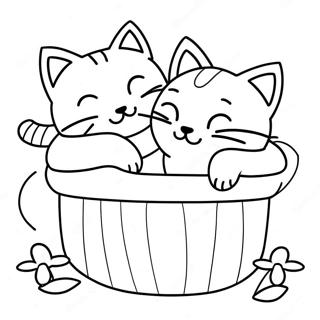 Kucing Comel Mengambil Tidur Halaman Mewarna 77010 19734