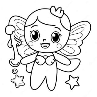 Halaman Mewarna Peri Gigi Dengan Tongkat Ajaib 77115-19823