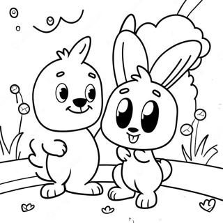 Halaman Mewarna Pengembaraan Paskah Bluey Dan Bingo 77139-19836