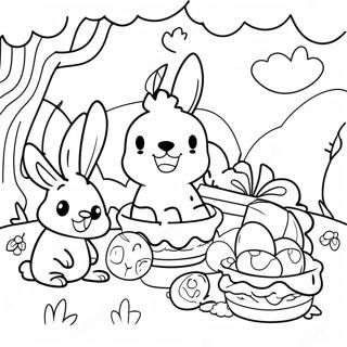 Bluey Paskah Halaman Mewarna