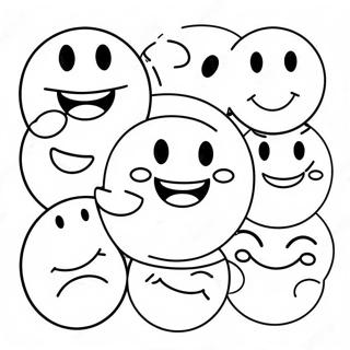 Halaman Mewarna Emotikon Senyum Bahagia 77215 19895