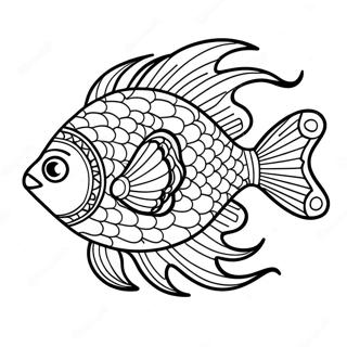 Halaman Mewarna Ikan Tropika Yang Ceria 77528 20141