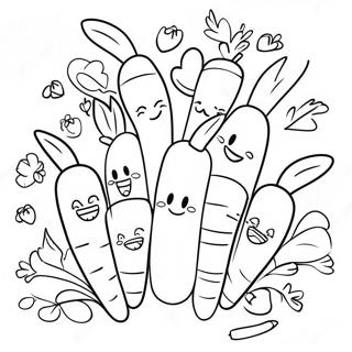 Halaman Mewarna Keluarga Lobak Gembira 77810 20356