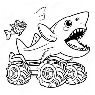 Halaman Mewarna Lori Monster Shark Yang Berwarna Warni 78043-20535